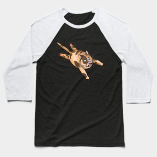 Ginger Funny Fat Cat Baseball T-Shirt